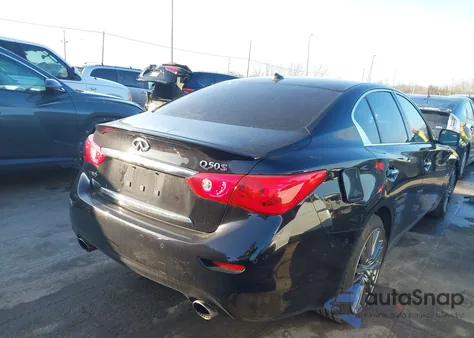 2016 Infiniti Q50 3.0T Red Sport 400 из США, поврежденный, VIN JN1FV7AR7GM450686